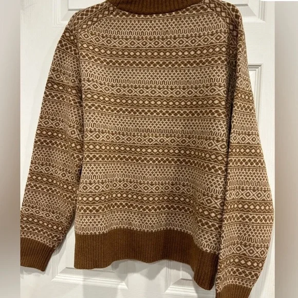 Patagonia Women's L Large Recycled Wool-Blend Crewneck Sweater Brown NWT Cozy - Picture 6 of 9